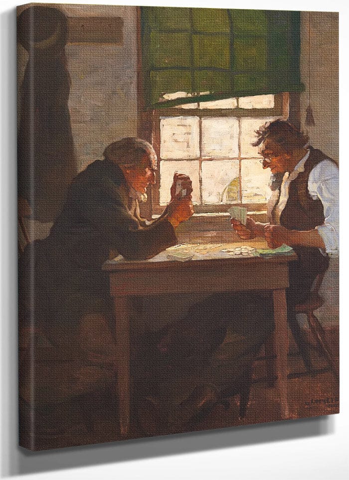 He Deacon And Parson Skeeters  By  In The Tail Of A Game Of Draw  By Set 1 Fine Art Print