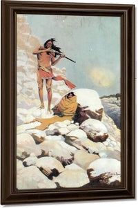 He Made His Magazine Gun Blaze Until Empty By Frederic Remington Fine Art Print