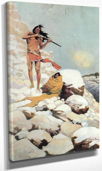 He Made His Magazine Gun Blaze Until Empty By Frederic Remington Fine Art Print