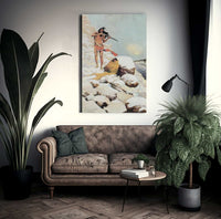 He Made His Magazine Gun Blaze Until Empty By Frederic Remington Fine Art Print