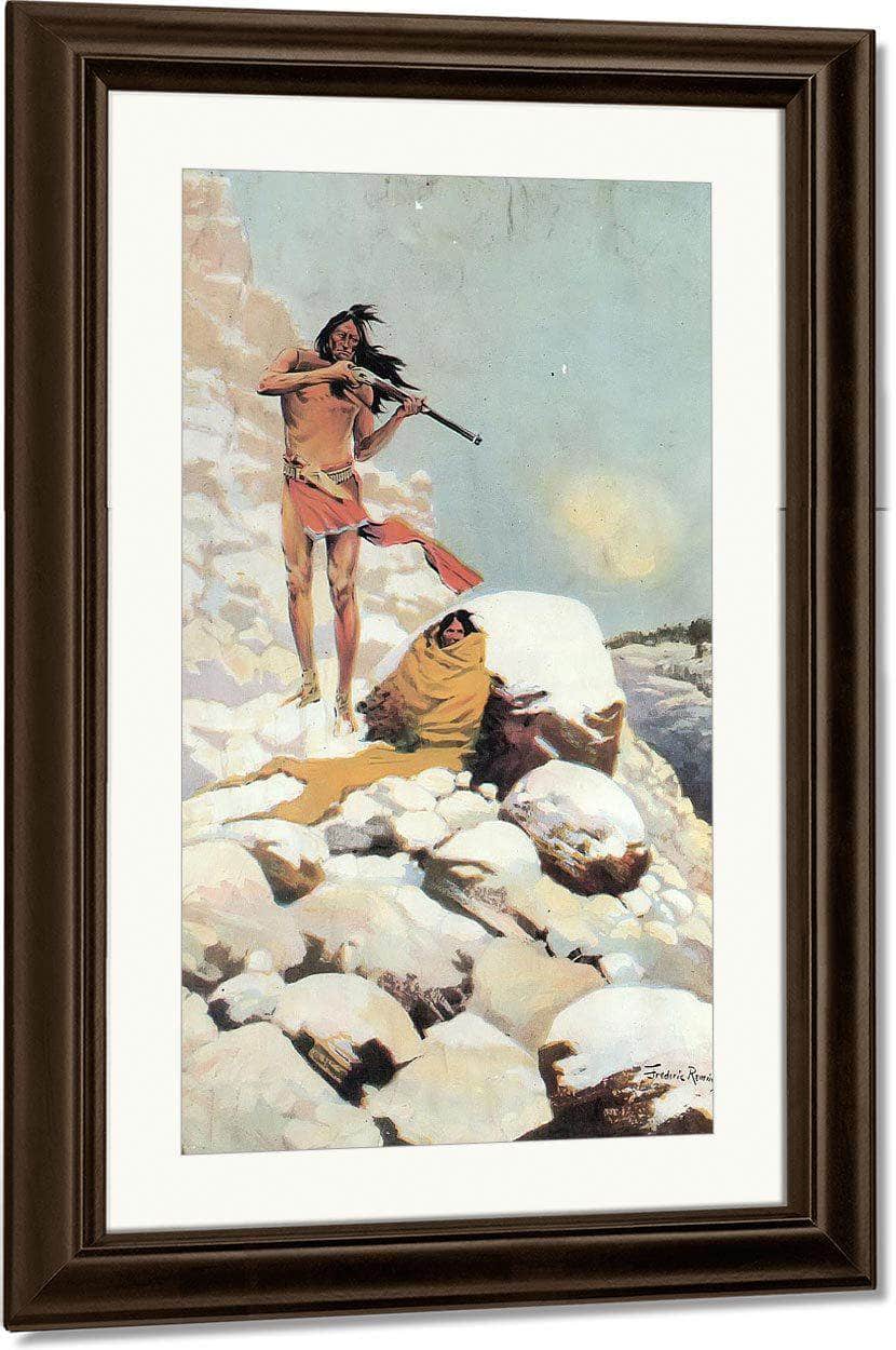 He Made His Magazine Gun Blaze Until Empty By Frederic Remington Fine Art Print