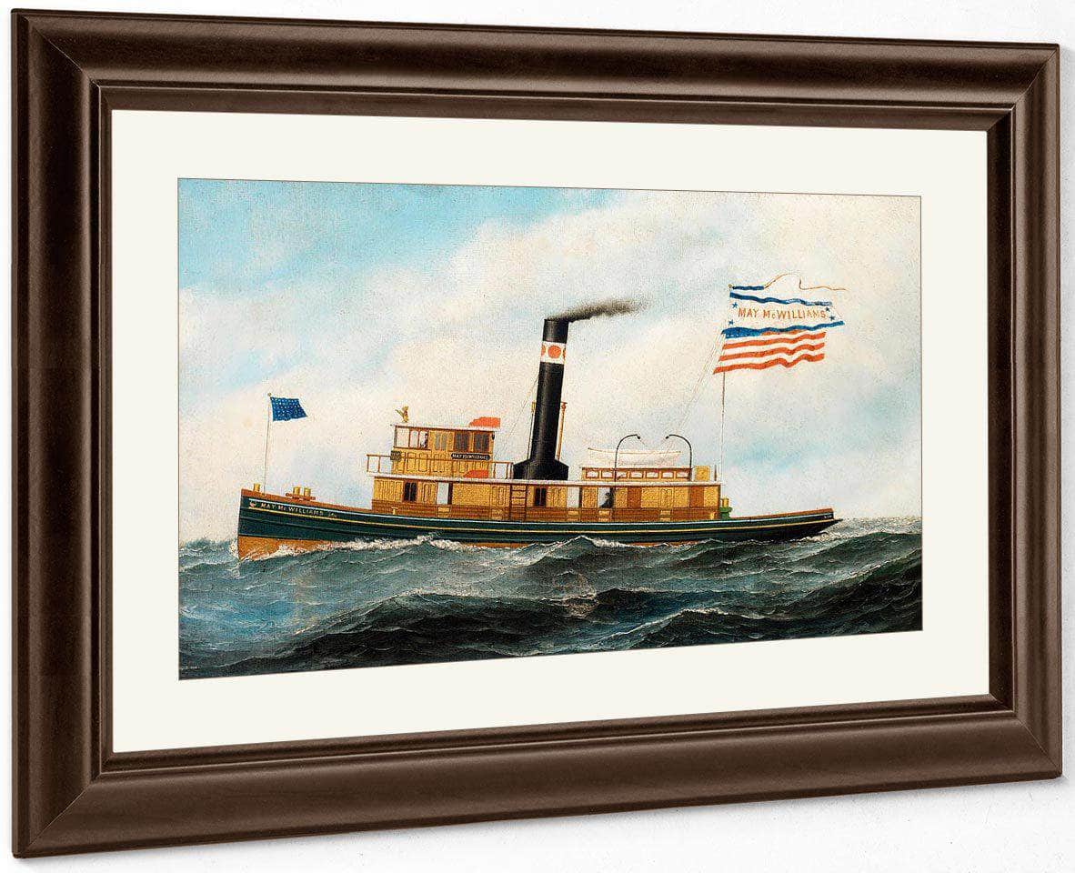 He Ocean Going Tug May Mcwilliams By Antonio Jacobsen Fine Art Print