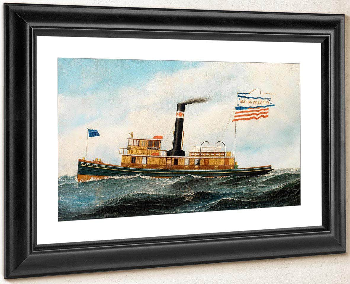 He Ocean Going Tug May Mcwilliams By Antonio Jacobsen Fine Art Print