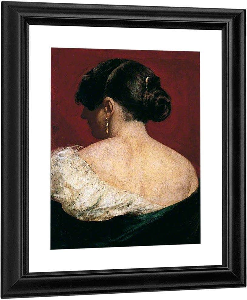 Head And Shoulders Of A Girl From Behind By William Etty Fine Art Print