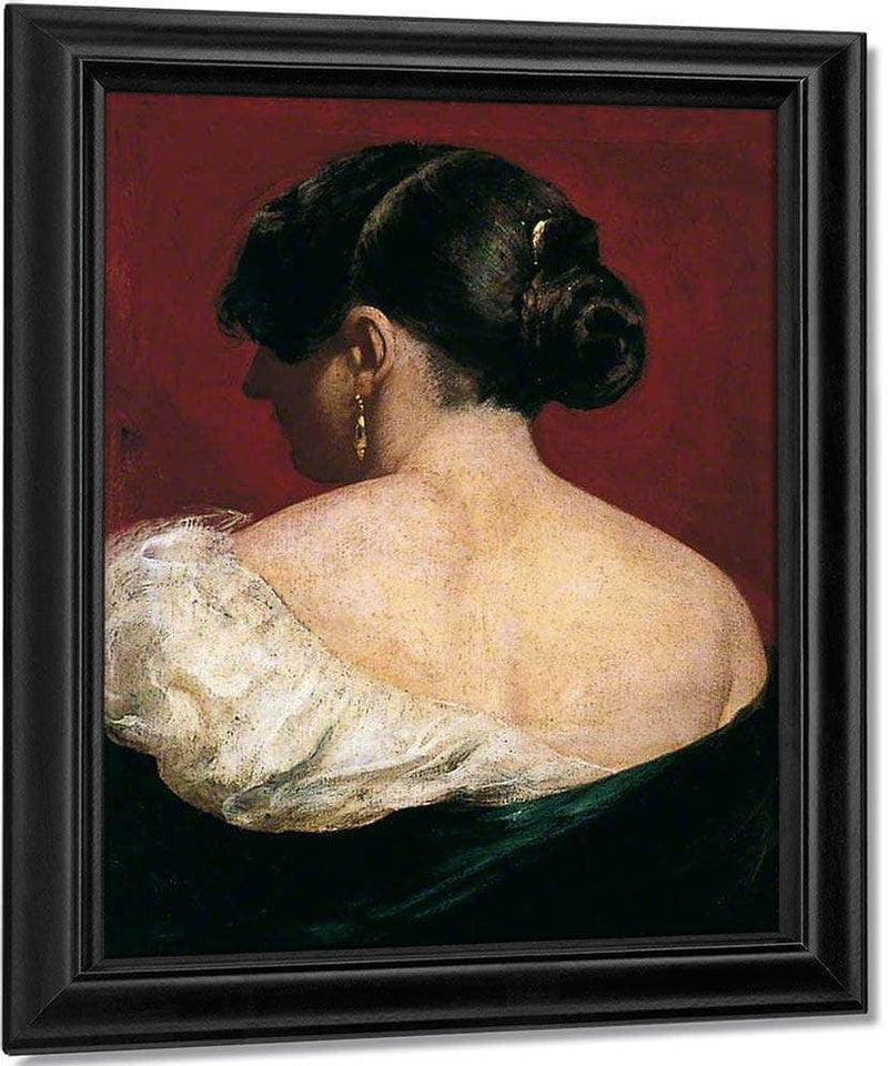 Head And Shoulders Of A Girl From Behind By William Etty Fine Art Print