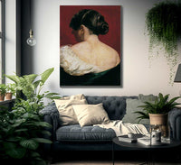 Head And Shoulders Of A Girl From Behind By William Etty Fine Art Print