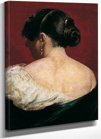 Head And Shoulders Of A Girl From Behind By William Etty Fine Art Print