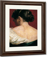 Head And Shoulders Of A Girl From Behind By William Etty Fine Art Print