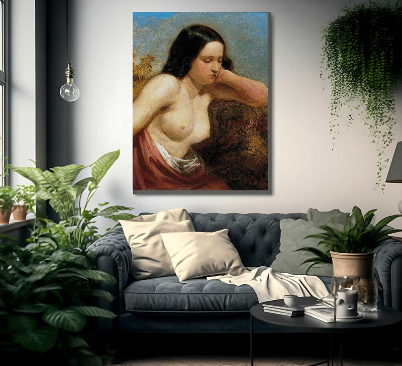 Head And Shoulders Of A Woman By William Etty Fine Art Print