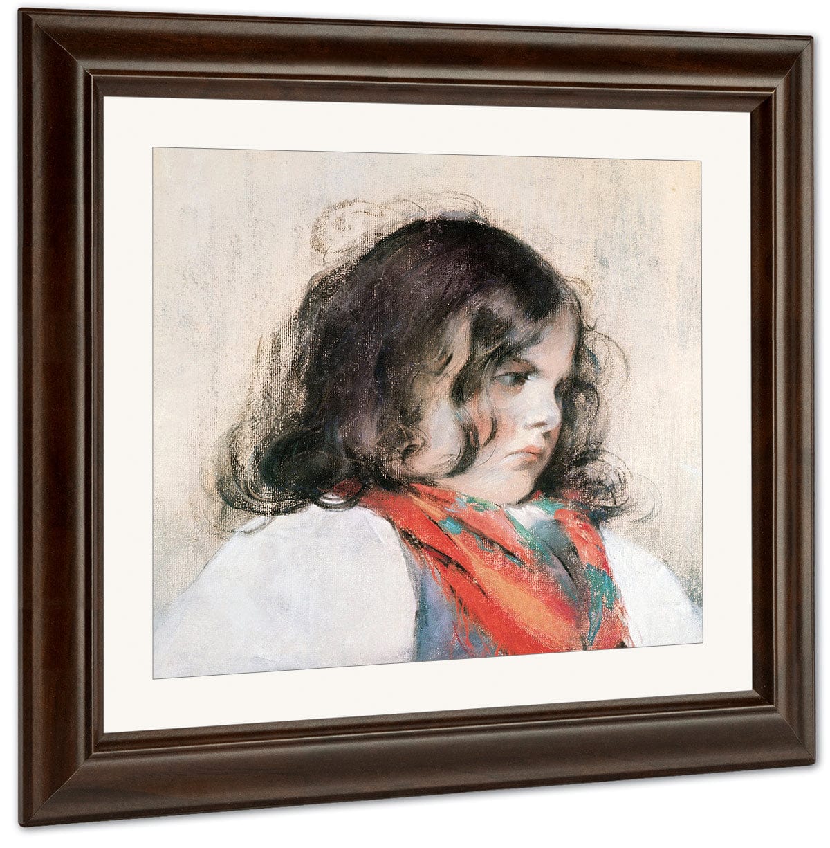 Head Of A Child (Pastel On Paper) By Mary Cassatt Fine Art Print