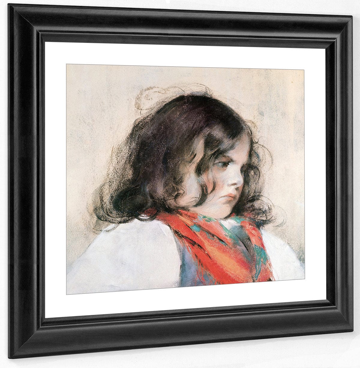 Head Of A Child (Pastel On Paper) By Mary Cassatt Fine Art Print