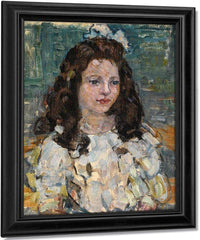 Head Of A Girl By Maurice Brazil Prendergast Fine Art Print