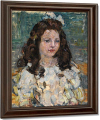 Head Of A Girl By Maurice Brazil Prendergast Fine Art Print