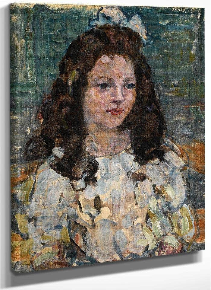 Head Of A Girl By Maurice Brazil Prendergast Fine Art Print