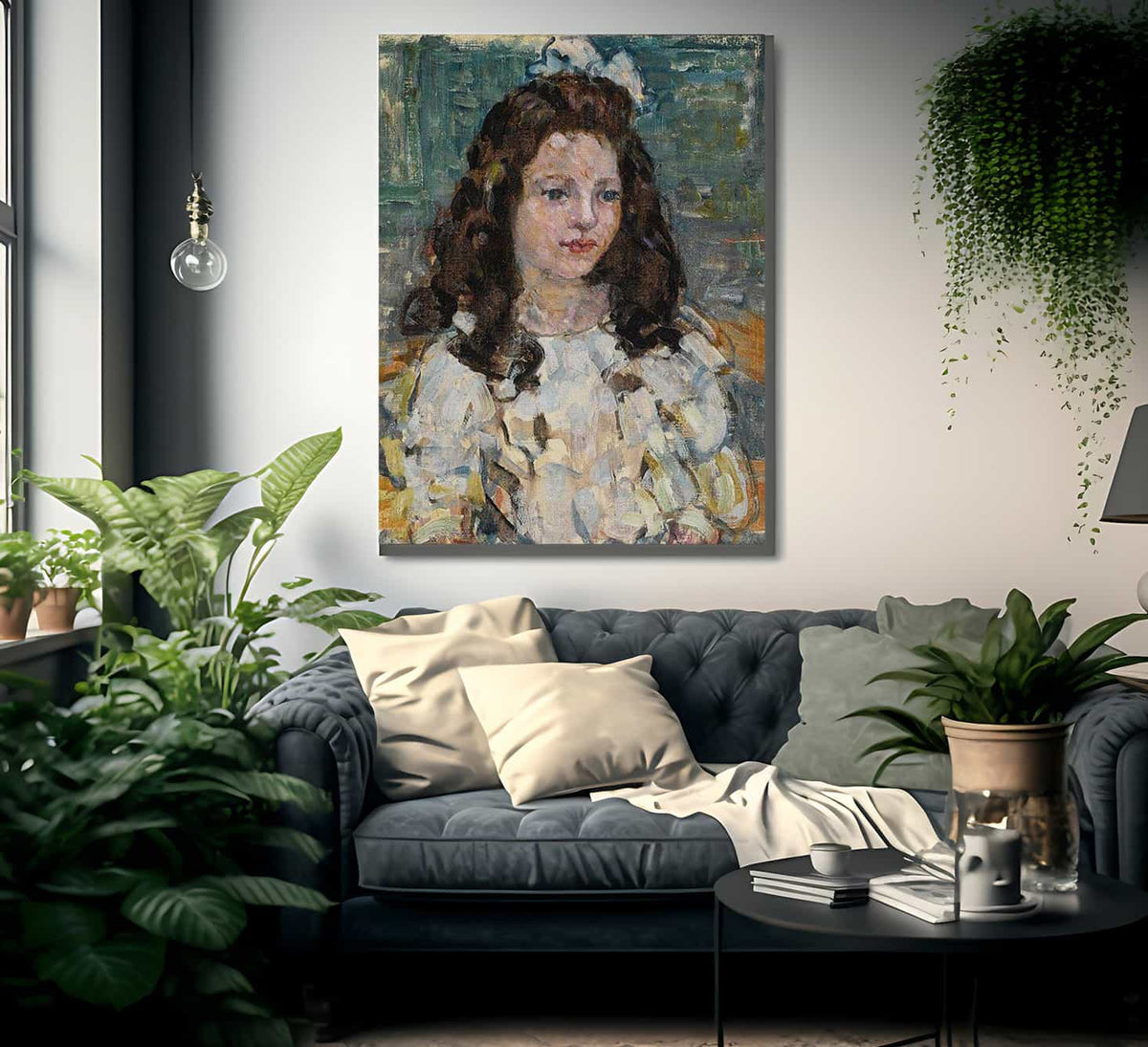 Head Of A Girl By Maurice Brazil Prendergast Fine Art Print