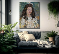 Head Of A Girl By Maurice Brazil Prendergast Fine Art Print