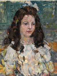 Head Of A Girl By Maurice Brazil Prendergast Fine Art Print