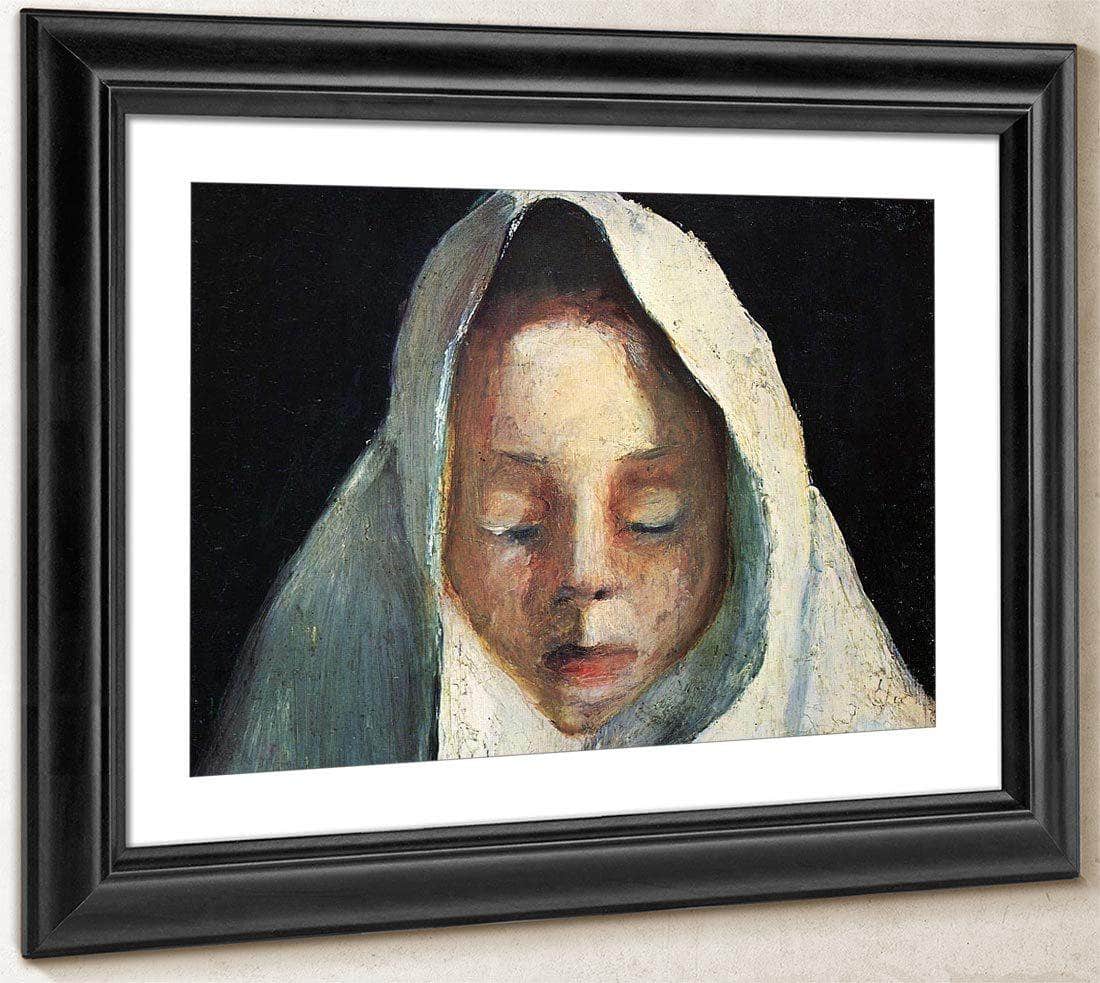 Head Of A Girl By Paula Modersohn Becker Fine Art Print