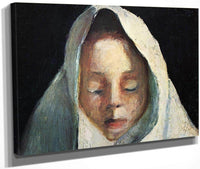 Head Of A Girl By Paula Modersohn Becker Fine Art Print