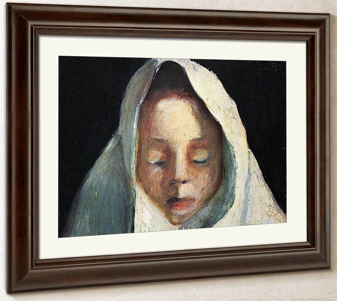 Head Of A Girl By Paula Modersohn Becker Fine Art Print