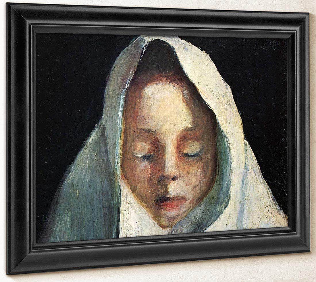 Head Of A Girl By Paula Modersohn Becker Fine Art Print