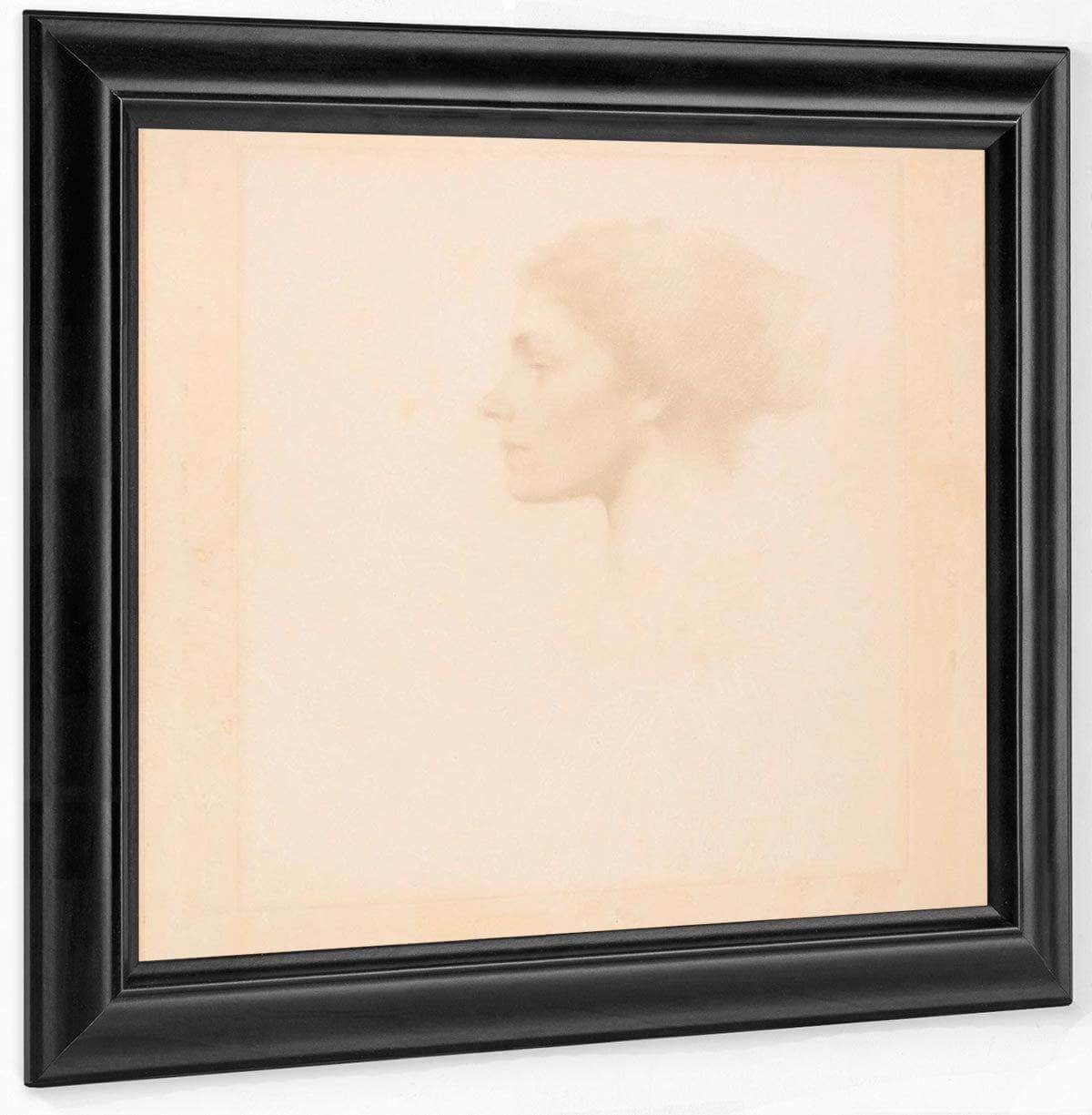 Head Of A Girl By Thomas Wilmer Dewing Fine Art Print