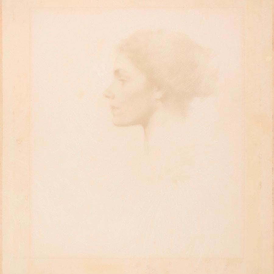 Head Of A Girl By Thomas Wilmer Dewing Fine Art Print