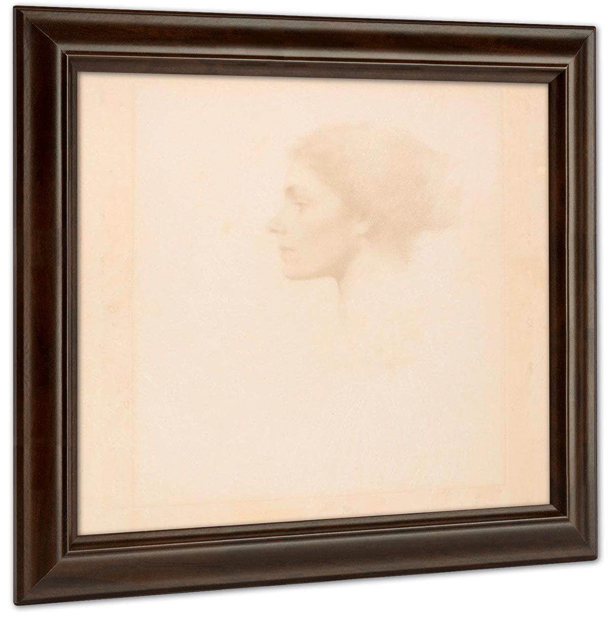 Head Of A Girl By Thomas Wilmer Dewing Fine Art Print