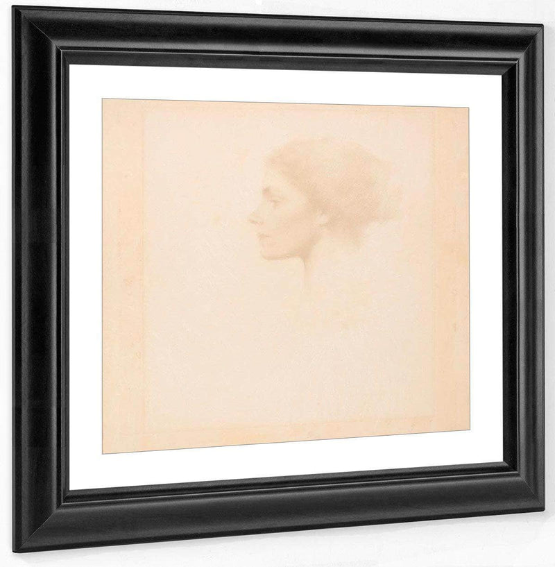 Head Of A Girl By Thomas Wilmer Dewing Fine Art Print