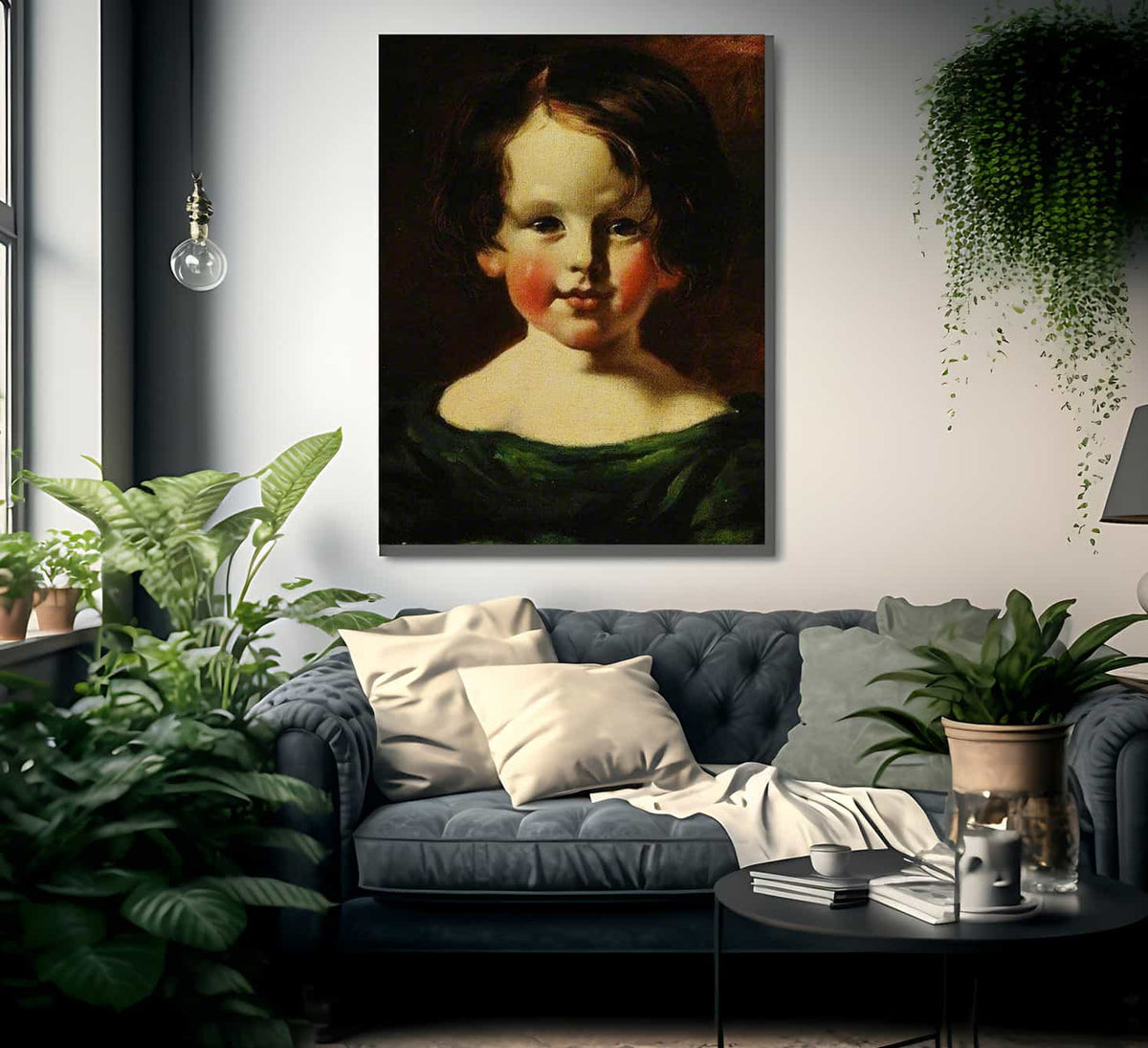 Head Of A Girl By William Etty Fine Art Print