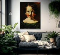 Head Of A Girl By William Etty Fine Art Print