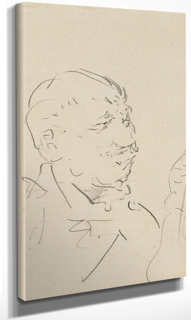 Head Of A Man By Henri Marie Raymond De Toulouse Lautrec Monfa Fine Art Print