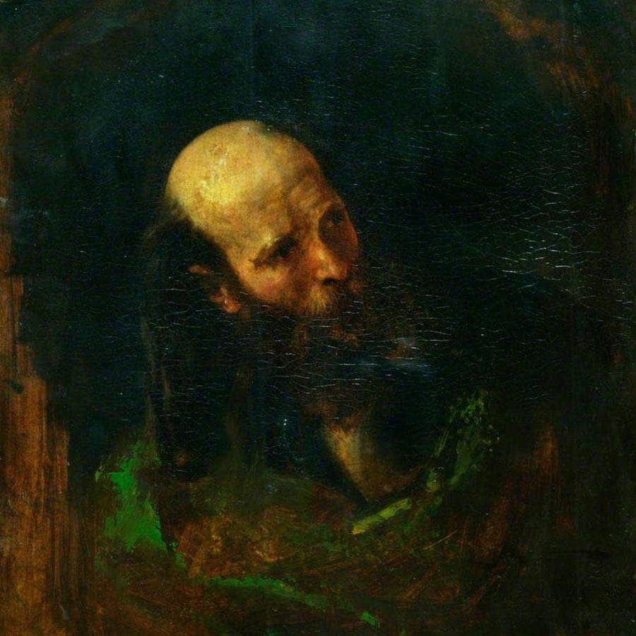 Head Of A Monk By William Etty Fine Art Print
