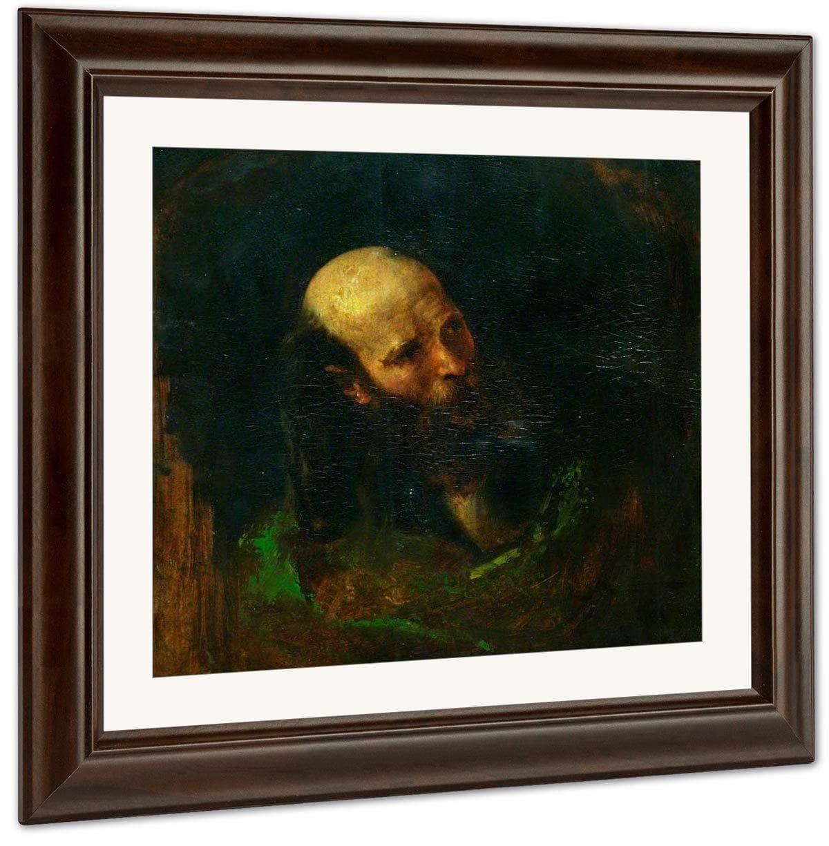 Head Of A Monk By William Etty Fine Art Print
