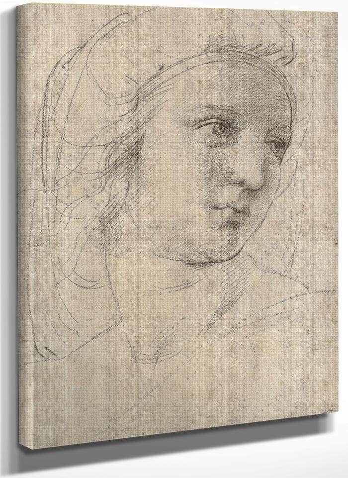 Head Of A Muse By Raphael Fine Art Print