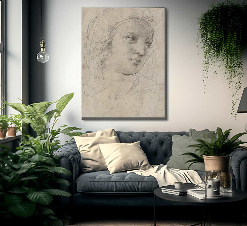 Head Of A Muse By Raphael Fine Art Print
