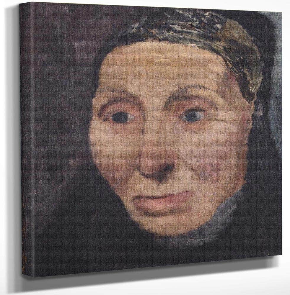 Head Of A Peasant Woman By Paula Modersohn Becker Fine Art Print