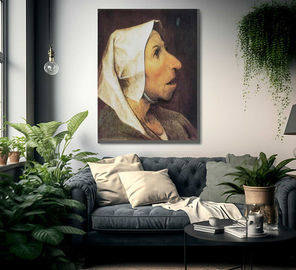 Head Of A Peasant Woman By Pieter Bruegel Fine Art Print