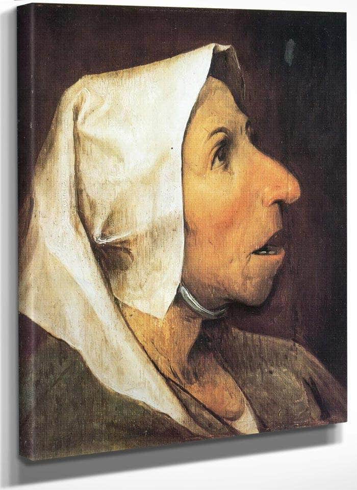 Head Of A Peasant Woman By Pieter Bruegel Fine Art Print