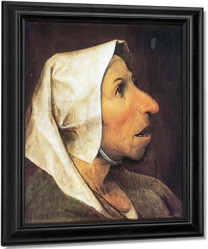 Head Of A Peasant Woman By Pieter Bruegel Fine Art Print