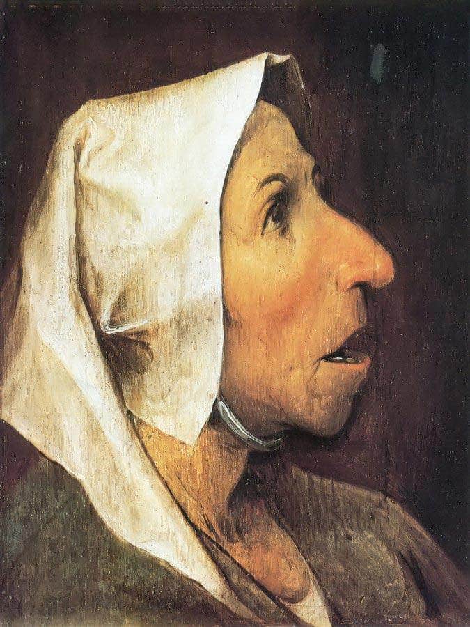 Head Of A Peasant Woman By Pieter Bruegel Fine Art Print