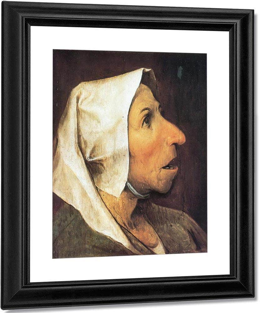 Head Of A Peasant Woman By Pieter Bruegel Fine Art Print
