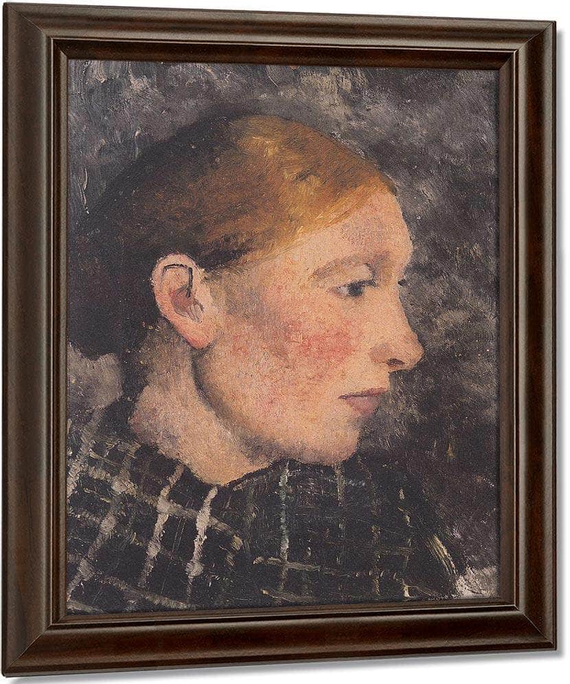 Head Of A Peasant Woman In Profile By Paula Modersohn Becker Fine Art Print