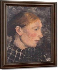 Head Of A Peasant Woman In Profile By Paula Modersohn Becker Fine Art Print