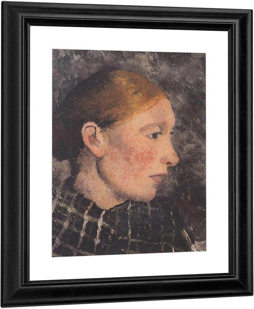 Head Of A Peasant Woman In Profile By Paula Modersohn Becker Fine Art Print