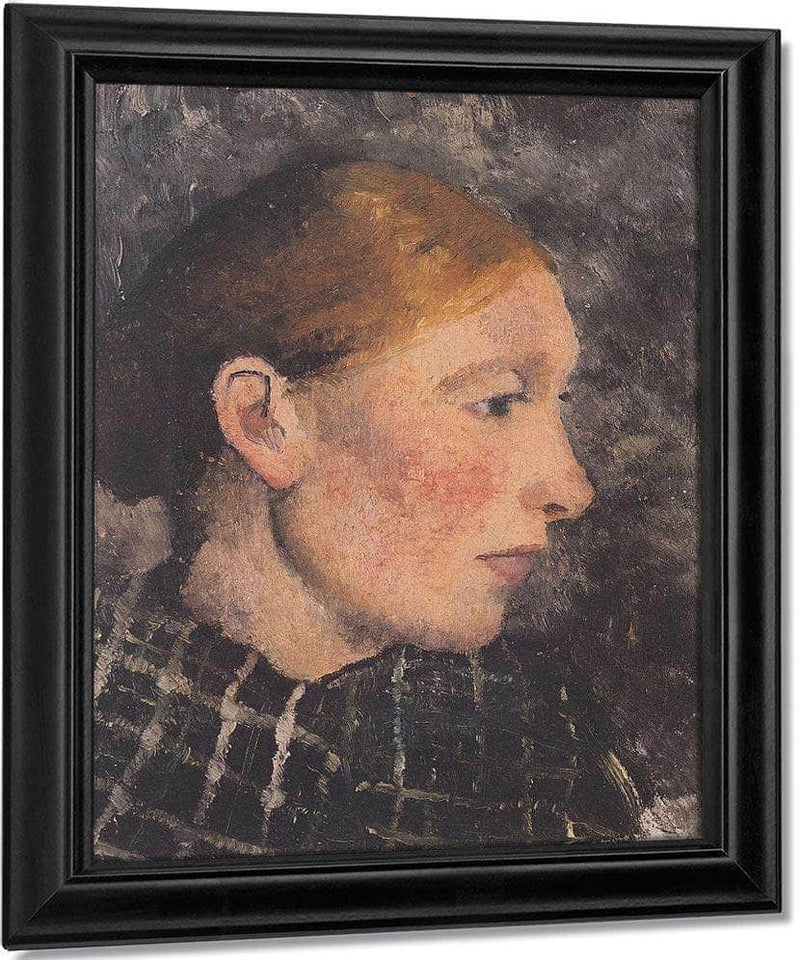 Head Of A Peasant Woman In Profile By Paula Modersohn Becker Fine Art Print