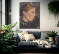 Head Of A Peasant Woman In Profile By Paula Modersohn Becker Fine Art Print