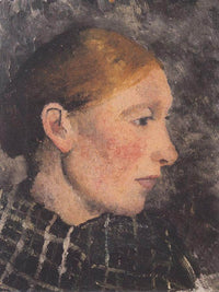 Head Of A Peasant Woman In Profile By Paula Modersohn Becker Fine Art Print