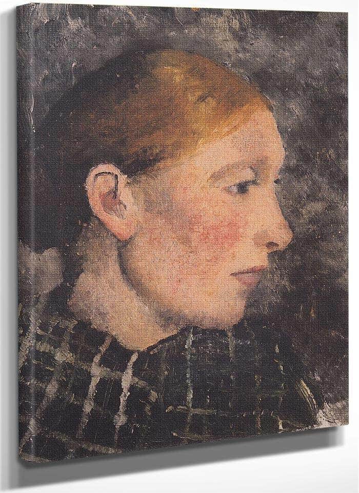 Head Of A Peasant Woman In Profile By Paula Modersohn Becker Fine Art Print
