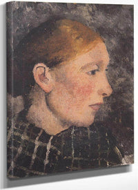 Head Of A Peasant Woman In Profile By Paula Modersohn Becker Fine Art Print